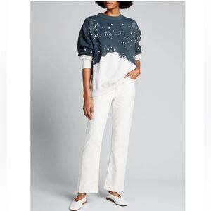 LA DETRESSE Bicolor Acid Wash Pullover Top